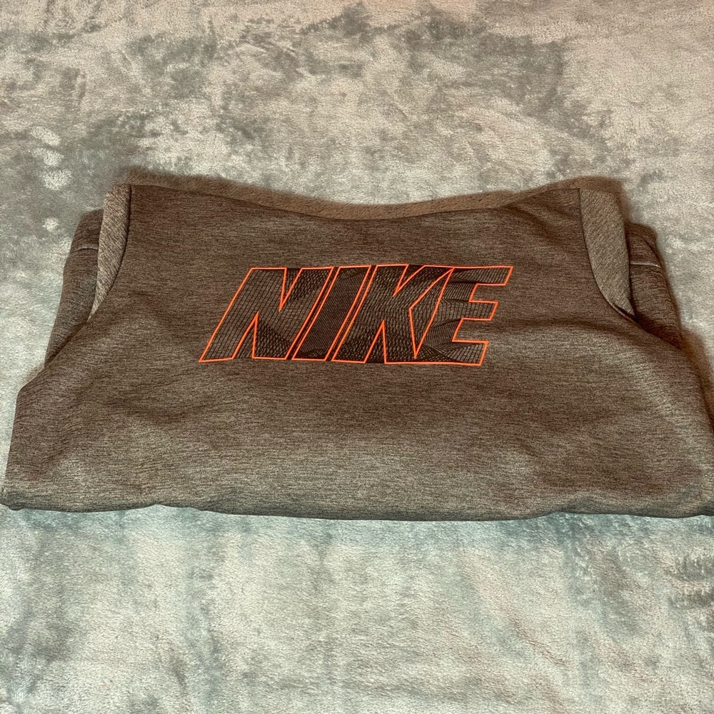 Gray dryfit Nike hoodie